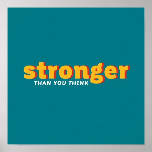 Één woord dat Sterker Inspirerend Citaat zegt Poster (Voorkant)