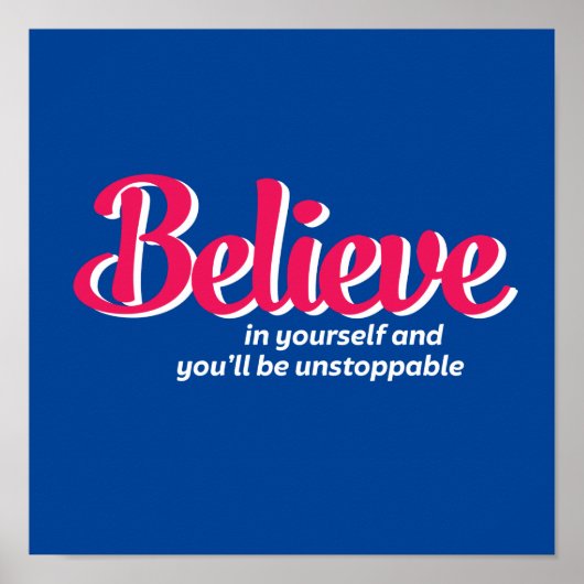 Één woord dat zegt geloof Inspirerend Citaat Poster (Voorkant)