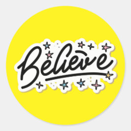 Eén woord gelooft sticker