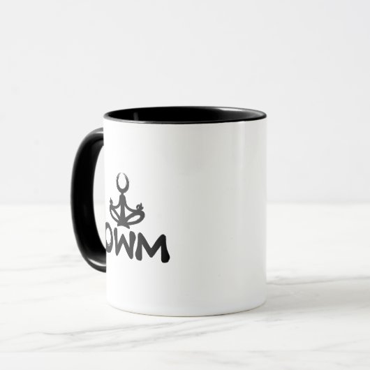 Eén-woord Mantra Meditatie Mok (Voorkant links)
