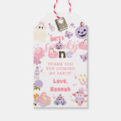 Eén woordy Babe Cute Halloween Ghost 1e verjaardag Cadeaulabel (Voorkant)