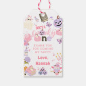 Eén woordy Babe Cute Halloween Ghost 1e verjaardag Cadeaulabel (Achterkant)