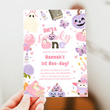 Eén woordy Babe Cute Halloween Ghost 1e verjaardag