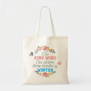 Eén Word Quote-Canvas tas