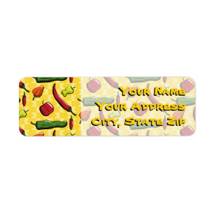 Een World of Chili Peppers Return Address Label