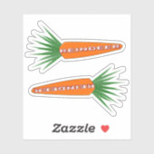 Een wortel voor de kerstrendierziekte sticker (Vel)