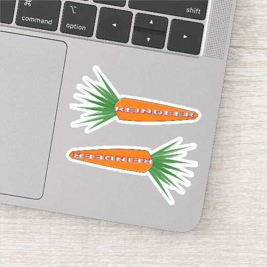 Een wortel voor de kerstrendierziekte sticker (Detail)