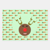 Een wortel voor kerstrendieren, aangepast inpakpapier vel (Voorkant)