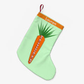 Een wortel voor kerstrendieren, aangepast kleine kerstsok (Voorkant (Hangend))