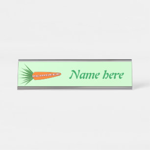 Een wortel voor kerstrenrendierpersonalistiek bureau naambordje