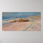 Een wrak op Skagen Nordstrand, P.S. Krøyer Art Poster (Voorkant)