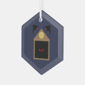 Een Wreedheid van Raven Halloween Glas Ornament (Voorkant links)