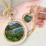 Een Yelapa Uitzicht 0828 Ketting horloge<br><div class="desc">Schilderij "A Yelapa Uitzicht 0828" Collectie Personaliseer op de productpagina of klik op de knop aanpassen voor meer ontwerpopties. Ontworpen en gemaakt van mijn schilderij "A Yelapa Uitzicht 0828" het uitzicht vastleggen tijdens het wandelen over het pad naar het strand in de kleine baai in Yelapa van Casa Bajia Bonita...</div>