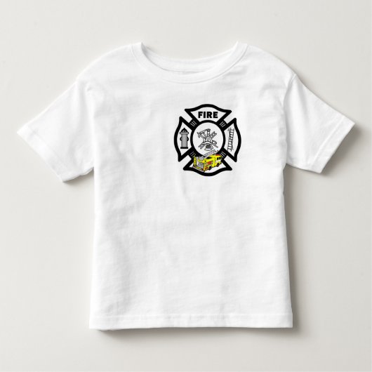 Een Yellow Fire Truck Rescue Kinder Shirts (Voorkant)