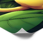 Een Yellow Lion Cub in het Oerwoud Poster (Hoek)