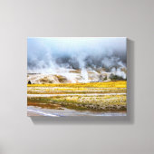 Een Yellowstone geiser landschap Canvas Afdruk (Voorkant)