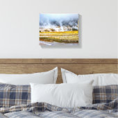 Een Yellowstone geiser landschap Canvas Afdruk (Insitu (Slaapkamer))