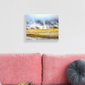 Een Yellowstone geiser landschap Canvas Afdruk (Insitu (Woonkamer))