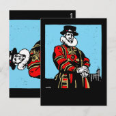 Een Yeoman Warder of Beefeater Briefkaart (Voorkant / Achterkant)