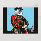 Een Yeoman Warder of Beefeater Briefkaart (Achterkant)