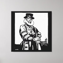 Een Yeoman Warder of Beefeater Canvas Afdruk