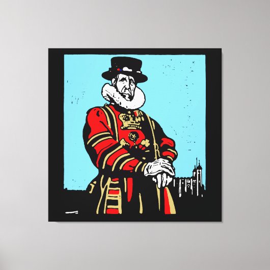 Een Yeoman Warder of Beefeater Canvas Afdruk (Voorkant)