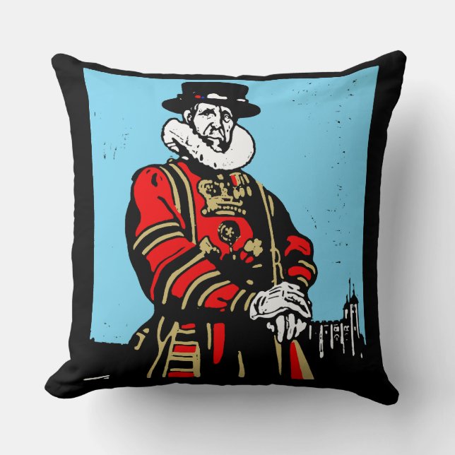 Een Yeoman Warder of Beefeater Kussen (Voorkant)