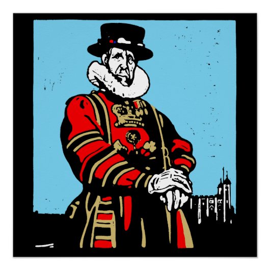 Een Yeoman Warder of Beefeater Perfect Poster (Voorkant)