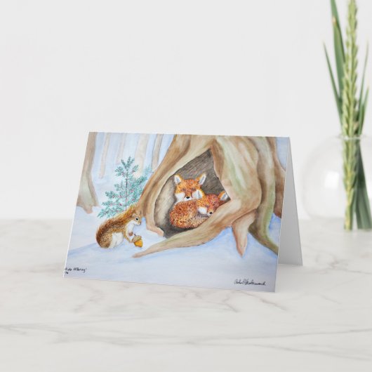 Een Yuletide-aanbod Feestdagen Kaart (Voorkant)