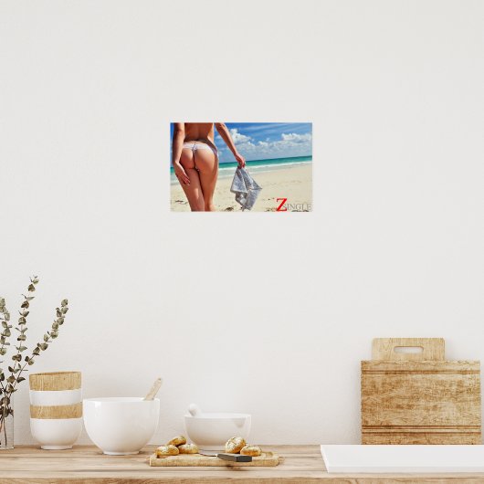 Eén Z "Hou je ogen op de oceaan" Poster (Keuken)