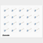 Een zaag vasthouden ronde sticker (Vel)