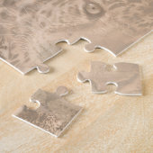 Een zacht bruine kleur herhaalt patroon van vele l legpuzzel (Zijkant)