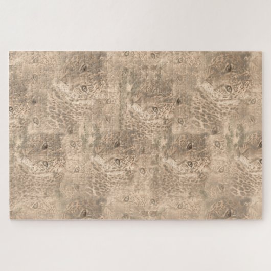 Een zacht bruine kleur herhaalt patroon van vele l legpuzzel (Horizontaal)