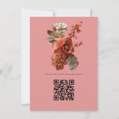 Een zachte 2024 kleur van Peach Fuzz Flowers Kaart (Achterkant)