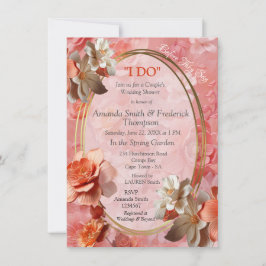 Een zachte 2024 kleur van Peach Fuzz Flowers Kaart