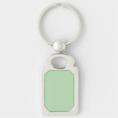 Een zachte bleke mintgroene achtergrond sleutelhanger (Voorkant)