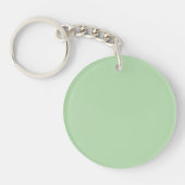 Een zachte bleke mintgroene achtergrond sleutelhanger (Voorkant)