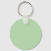 Een zachte bleke mintgroene achtergrond sleutelhanger (Voorkant)