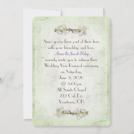 een zachte groene tint met een verscheurde papiere kaart (Achterkant)