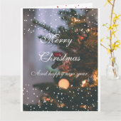 Een zachte kerstwens kaart (Gele Bloem)