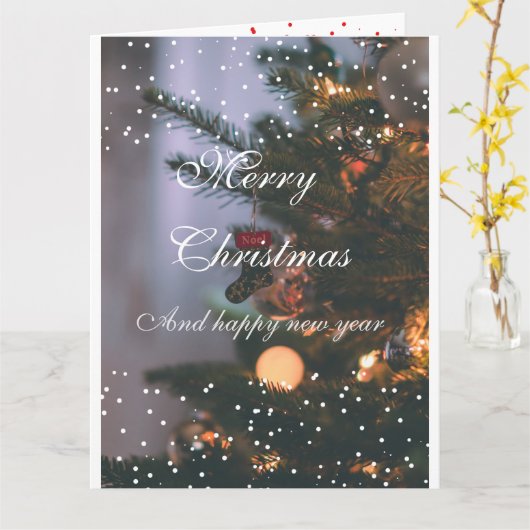 Een zachte kerstwens kaart (Gele Bloem)