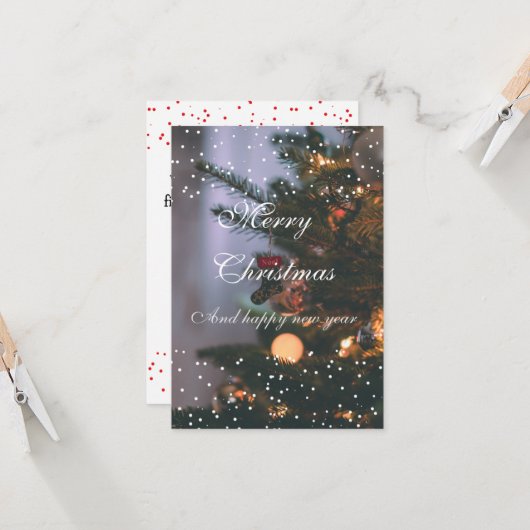 Een zachte kerstwens kaart (Voorkant / Achterkant in situ)