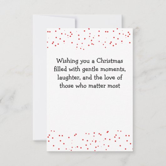 Een zachte kerstwens kaart (Achterkant)