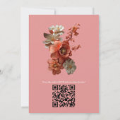 Een zachte kleur van perzikdonsbloemen in 2024 kaart (Achterkant)