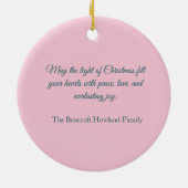Een zachte licht - Pastel Kerstkaart Keramisch Ornament (Achterkant)
