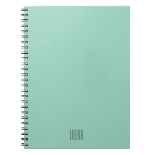 Een zachte mint gedempte effen kleur. notitieboek