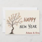 Een zachte nieuwjaarsfluistering feestdagenkaart (Voorkant)