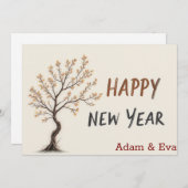 Een zachte nieuwjaarsfluistering feestdagenkaart (Voorkant / Achterkant)