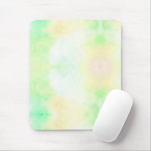 Een zachte, pastel tie-dye patroon vertoont tinten muismat