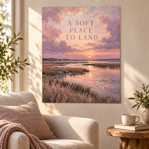 Een zachte plek om te landen Kunstprint Poster